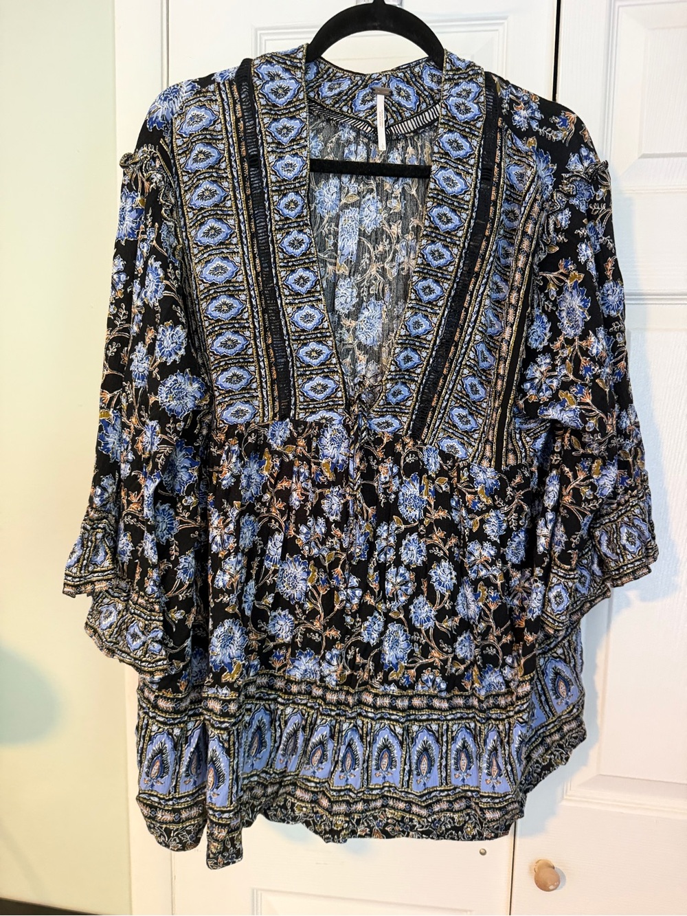 Free People Floral Boho V-Neck Women's Top